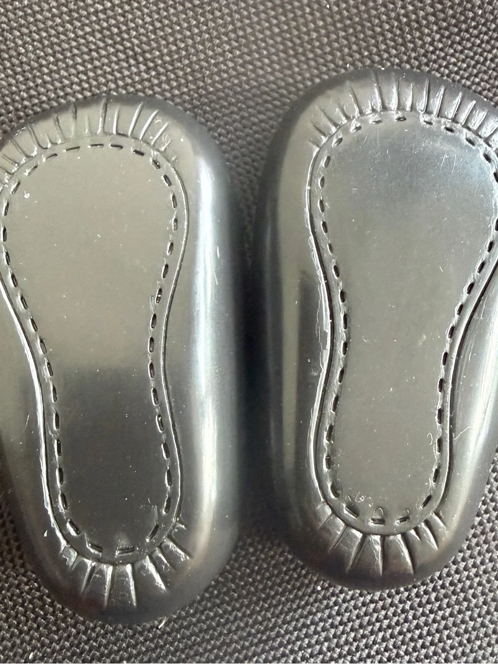 American Girl Doll WellieWishers Black Flat Shoes Replacement 2 3/8”
